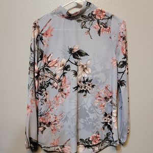 High neck Floral blouse